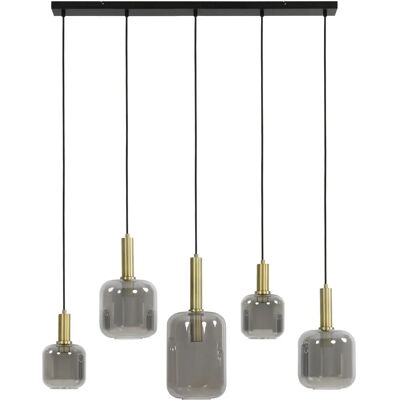 Lámpara colgante negra Light&Living - 5 puntos de luz - E27 - 40W - Moderna Lámpara colgante negra Light&Living - 5 puntos de luz - E27 - 40W - Moderna