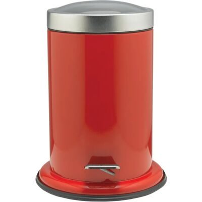 Poubelle à Pedale en Acier Inoxydable Sealskin - 3L - Rouge Poubelle à Pedale en Acier Inoxydable Sealskin - 3L - Rouge