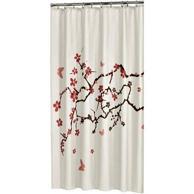 Sealskin Blossom Polyester Multicolor Shower Curtain - Shower Curtain Sealskin Blossom Polyester Multicolor Shower Curtain - Shower Curtain