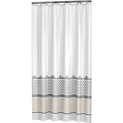 Sealskin Marrakech 180x200cm Wasserdichte silberne Duschvorhang Sealskin Marrakech 180x200cm Wasserdichte silberne Duschvorhang