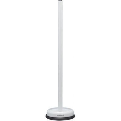Support pour rouleau de papier toilette en acier inoxydable blanc - Porte-rouleau autoportant Support pour rouleau de papier toilette en acier inoxydable blanc - Porte-rouleau autoportant
