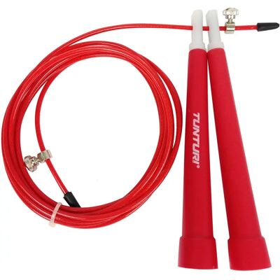 Cuerda de Saltar Tunturi - Acero, Ajustable, Roja - Equipo de Fitness Cuerda de Saltar Tunturi - Acero, Ajustable, Roja - Equipo de Fitness