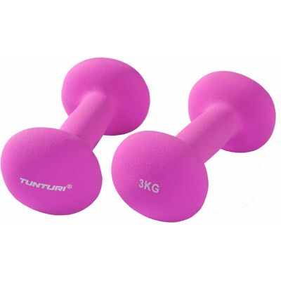Tunturi 14TUSCL377 Kurzhantel - 3kg - Lila - 2 Stück Tunturi 14TUSCL377 Kurzhantel - 3kg - Lila - 2 Stück