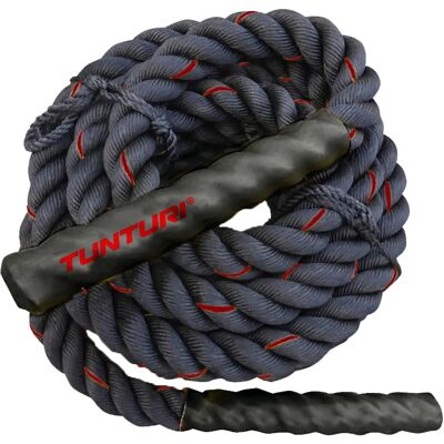 Tunturi Zware Battle Rope - 15m - Zwart - Fitnessapparatuur Tunturi Zware Battle Rope - 15m - Zwart - Fitnessapparatuur
