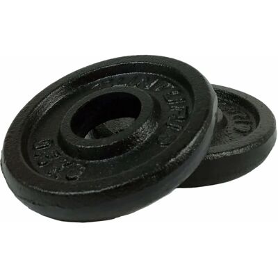 Tunturi Modelo BRSCL106 - Discos de peso de ferro fundido 2 peças Tunturi Modelo BRSCL106 - Discos de peso de ferro fundido 2 peças