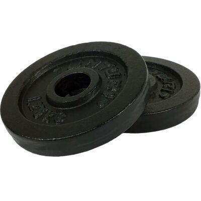 Disques de poids Tunturi - 30mm, Ensemble de 2, 1.25kg - Équipement de musculation - Publicité Disques de poids Tunturi - 30mm, Ensemble de 2, 1.25kg - Équipement de musculation - Publicité