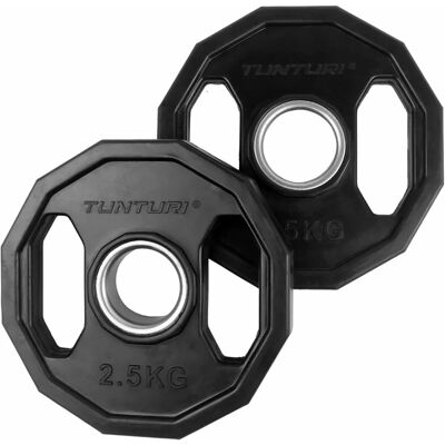 Tunturi Gewichtsscheiben - 2 x 2,5kg Gummiüberzogen - Krafttraining Tunturi Gewichtsscheiben - 2 x 2,5kg Gummiüberzogen - Krafttraining