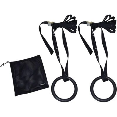 Tunturi Turnringen - Verstellbare Gurte - Schwarz - Fitnessgerät Tunturi Turnringen - Verstellbare Gurte - Schwarz - Fitnessgerät