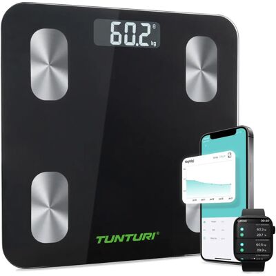 Tunturi Modelo 14TUSSP001 Báscula Personal - Negro, Plateado Tunturi Modelo 14TUSSP001 Báscula Personal - Negro, Plateado