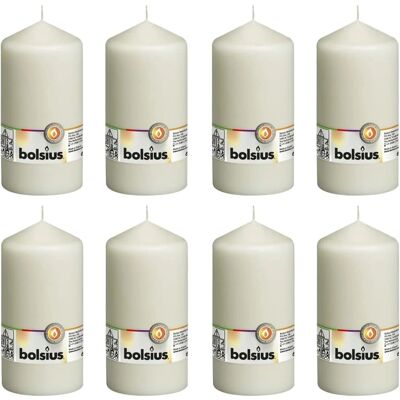 Bolsius Ivory Candle 8 pcs 150x78 mm - Candle Bolsius Ivory Candle 8 pcs 150x78 mm - Candle