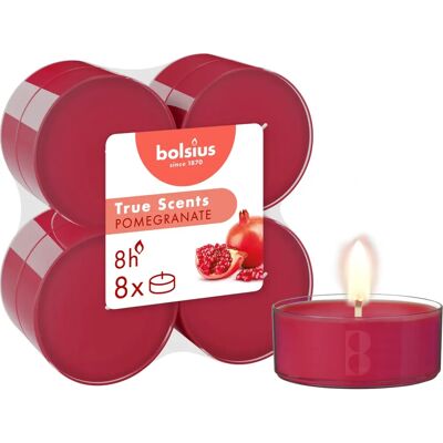 Bolsius True Scents Maxi Teelichter - Rot - 8 Stück Bolsius True Scents Maxi Teelichter - Rot - 8 Stück