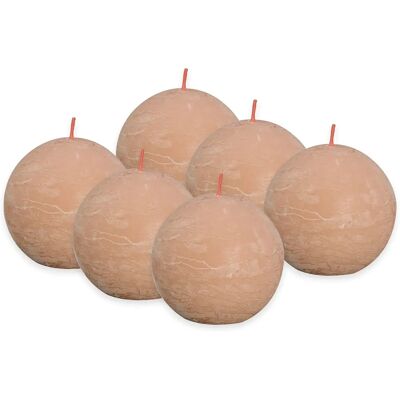 Bolsius - Candele sferiche rosa nebbia - 6 pezzi Bolsius - Candele sferiche rosa nebbia - 6 pezzi
