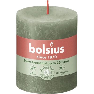 BOLSIUS Rustiko Shine Olivegrün Stumpenkerze - Kerzentyp BOLSIUS Rustiko Shine Olivegrün Stumpenkerze - Kerzentyp