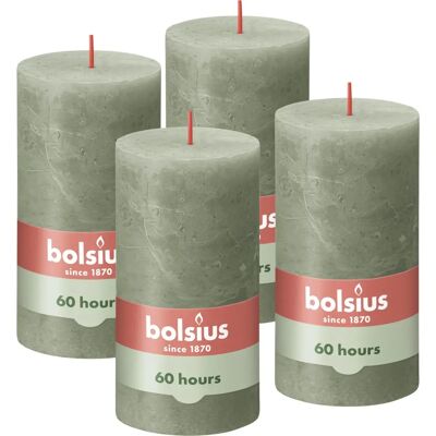 Bolsius Olivgrüne Rustikale Säulenkerzen - Kerzen Bolsius Olivgrüne Rustikale Säulenkerzen - Kerzen