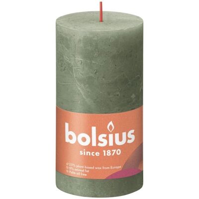 Candela Rustica Verde Oliva di Bolsius - Candela Candela Rustica Verde Oliva di Bolsius - Candela