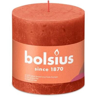 Bolsius - Rustik Shine - Orange - Cylinder - Kerze Bolsius - Rustik Shine - Orange - Cylinder - Kerze