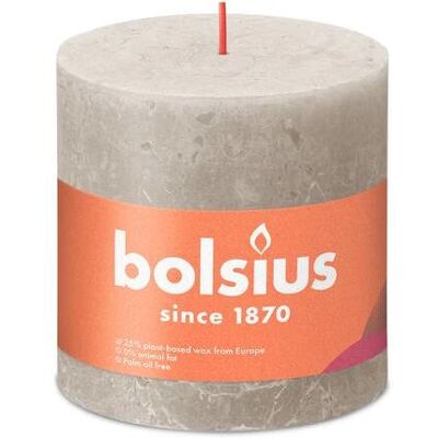 Bolsius - Rustiko Shine - Grau - Zylinder - Candle Bolsius - Rustiko Shine - Grau - Zylinder - Candle