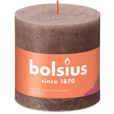 Bolsius - Rustiko Shine - Taupe - Ø100xH10cm - Candle Bolsius - Rustiko Shine - Taupe - Ø100xH10cm - Candle