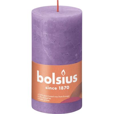 Świeca Shine od Bolsius - 130x68mm - Fioletowa Żywa - Rustykalny Styl Świeca Shine od Bolsius - 130x68mm - Fioletowa Żywa - Rustykalny Styl