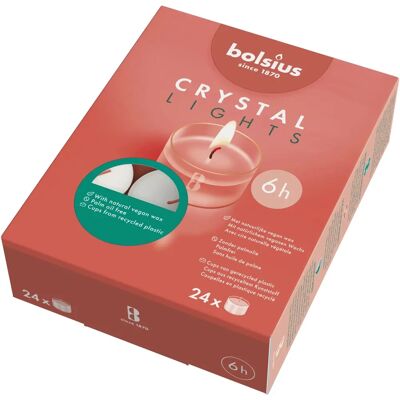 Candele Tealight Crystal Lights Bolsius - 24 pezzi Candele Tealight Crystal Lights Bolsius - 24 pezzi
