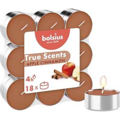 Bolsius True Scents Appel Kaneel Geurkaarsjes - Theelichten Bolsius True Scents Appel Kaneel Geurkaarsjes - Theelichten