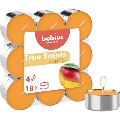Bolsius True Scents Mango Tuoksukynttilät - 18 kpl Bolsius True Scents Mango Tuoksukynttilät - 18 kpl