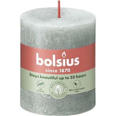 Bolsius Rustieke Kaars 8x6,8cm Jade Groen - Kaars Bolsius Rustieke Kaars 8x6,8cm Jade Groen - Kaars
