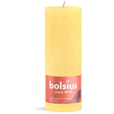 Bolsius Zonnige Gele Kaars - 19cm - 43u Brandtijd - Kaars Bolsius Zonnige Gele Kaars - 19cm - 43u Brandtijd - Kaars