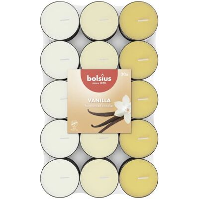 Bolsius - Vanilla Tealight - 30pcs - Tealight - Tealight Candle Bolsius - Vanilla Tealight - 30pcs - Tealight - Tealight Candle