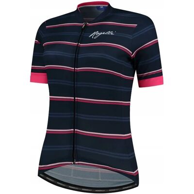 Koszulka rowerowa Rogelli Stripe granatowa - Koszulka na rower Koszulka rowerowa Rogelli Stripe granatowa - Koszulka na rower
