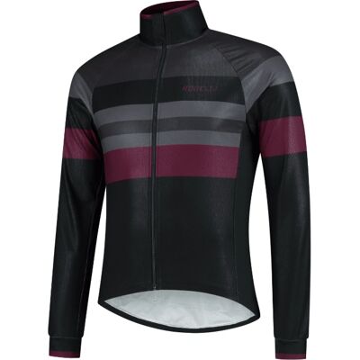 Rogelli - Peak Winterjakke - Svart/Bordeaux - XXL - Jakke Rogelli - Peak Winterjakke - Svart/Bordeaux - XXL - Jakke