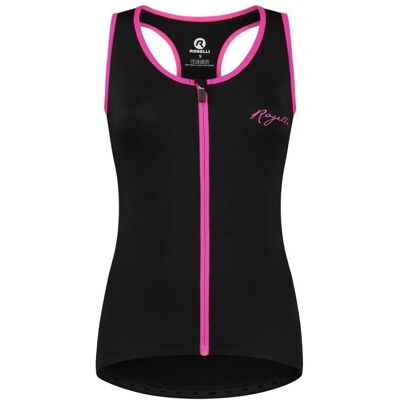 Rogelli Abbey Damen-Radtrikot ohne Ärmel - Schwarz & Rosa - XS Rogelli Abbey Damen-Radtrikot ohne Ärmel - Schwarz & Rosa - XS