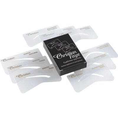 Christian Faye Eyebrow Stencil Set DEG - Eyebrow Shapes, 3 pcs Christian Faye Eyebrow Stencil Set DEG - Eyebrow Shapes, 3 pcs