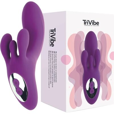 Vibrador Punto G FeelzToys TriVibe - Estimulación Clítoris y Labios - Impermeable Vibrador Punto G FeelzToys TriVibe - Estimulación Clítoris y Labios - Impermeable