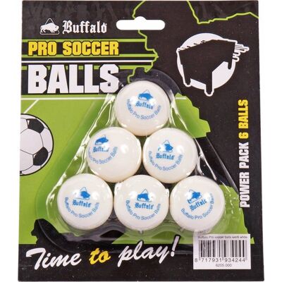 BUFFALO - Ensemble de 6 balles de baby-foot blanches - Publicité BUFFALO - Ensemble de 6 balles de baby-foot blanches - Publicité
