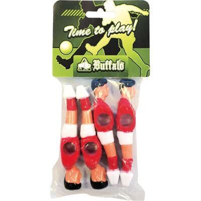 Accessoires de baby-foot Buffalo - Rouge/Blanc - Convient pour tiges de 13 mm - Publicité Accessoires de baby-foot Buffalo - Rouge/Blanc - Convient pour tiges de 13 mm - Publicité