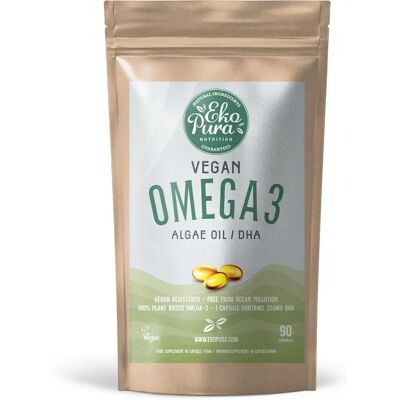 Ekopura Olio di Alghe Omega 3 Vegano 250mg - Omega 3 Vegano - 90 Capsule Ekopura Olio di Alghe Omega 3 Vegano 250mg - Omega 3 Vegano - 90 Capsule
