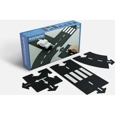 Waytoplay Flexible Spielzeugstraße - 16 Teile - Spielbahn für Kinder Waytoplay Flexible Spielzeugstraße - 16 Teile - Spielbahn für Kinder