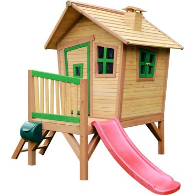 Maison de jeu AXI Robin - Maison en bois avec toboggan Maison de jeu AXI Robin - Maison en bois avec toboggan