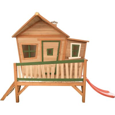 AXI Emma Maison de Jeu - Maison de Jardin en Bois avec Toboggan & Véranda AXI Emma Maison de Jeu - Maison de Jardin en Bois avec Toboggan & Véranda