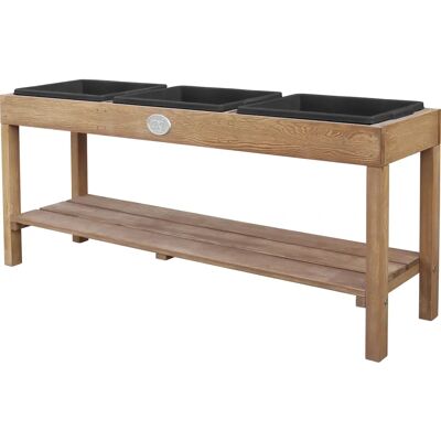 Table d'activités pour enfants marron foncé avec 3 bacs - Publicité Table d'activités pour enfants marron foncé avec 3 bacs - Publicité