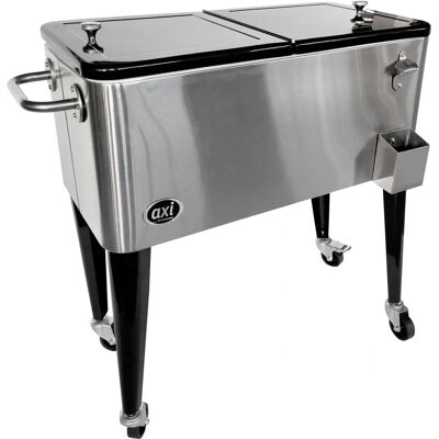 Axi Retro Enfriador Acero Inoxidable - 76L - Nevera Axi Retro Enfriador Acero Inoxidable - 76L - Nevera