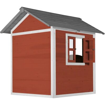 Maison de Jeu AXI Lodge - Rouge Scandinave - Maison en Bois Sécurisée - Publicité Maison de Jeu AXI Lodge - Rouge Scandinave - Maison en Bois Sécurisée - Publicité