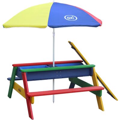 AXI Regenboog Kinderpicknicktafel met Parasol AXI Regenboog Kinderpicknicktafel met Parasol