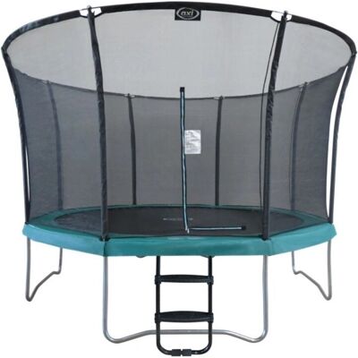 Skok na trampolinie AXI Denver - 366cm, Sieć bezpieczeństwa, Drabinka, Zielony - Zabawa na dworze Skok na trampolinie AXI Denver - 366cm, Sieć bezpieczeństwa, Drabinka, Zielony - Zabawa na dworze