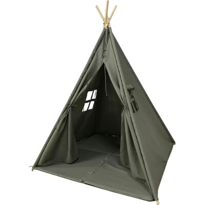Tente Tipi Sunny Alba Gris - Chambre Enfant 120x120cm - Publicité Tente Tipi Sunny Alba Gris - Chambre Enfant 120x120cm - Publicité