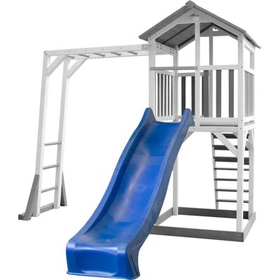 AXI Spielturm Beach Tower, bunt (grau, weiß, blau), mit Klettergerüst und Rutsche AXI Spielturm Beach Tower, bunt (grau, weiß, blau), mit Klettergerüst und Rutsche