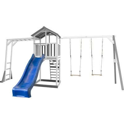 AXI Beach Tower mit Klettergerüst und Doppelschaukel - Spielturm AXI Beach Tower mit Klettergerüst und Doppelschaukel - Spielturm