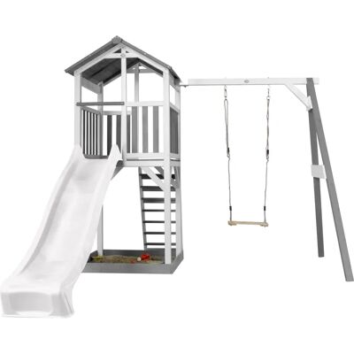 AXI Beach Tower - Holzspielhaus mit Sandkasten, Kletter & Rutsche AXI Beach Tower - Holzspielhaus mit Sandkasten, Kletter & Rutsche