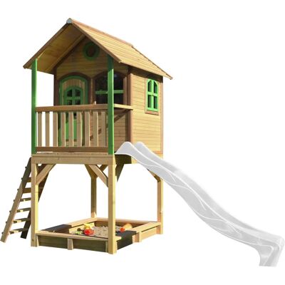 Maison de jeu AXI Classic Sarah - Maison en bois avec toboggan - Publicité Maison de jeu AXI Classic Sarah - Maison en bois avec toboggan - Publicité